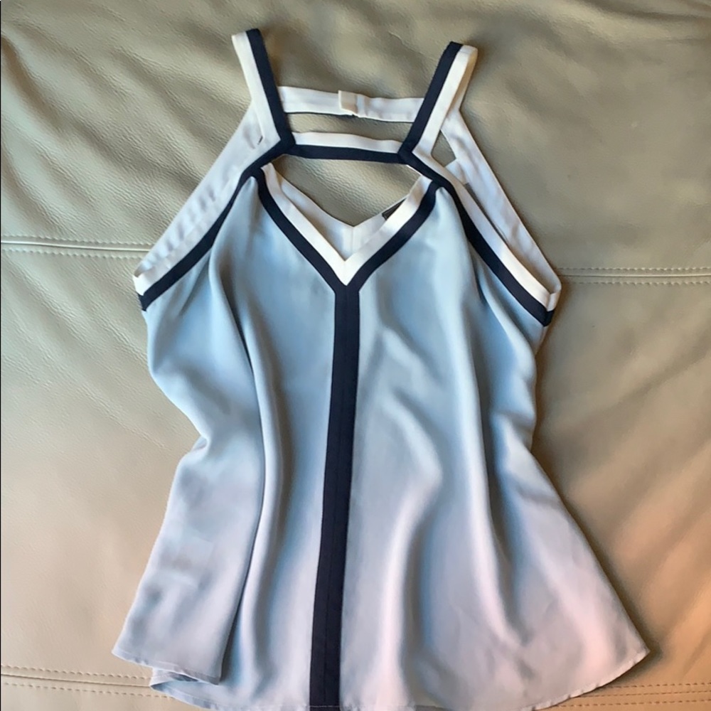 BCBG tank and baby blue